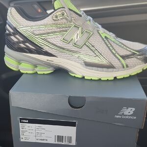 New Balance 1906R Silver and Lime Running Shoes